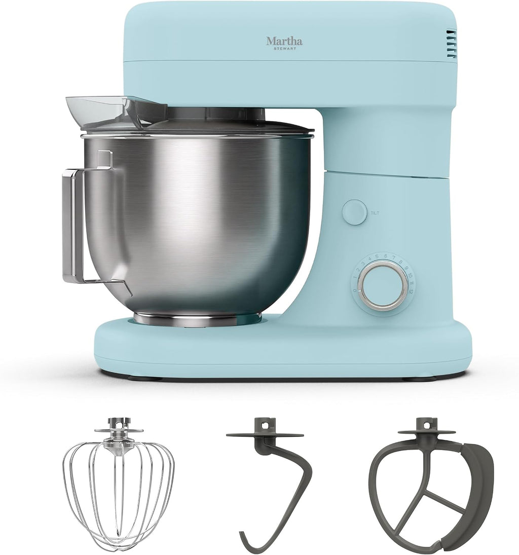 Martha Stewart Batidora de pie con cabezal inclinable de 5.3 cuartos, 12