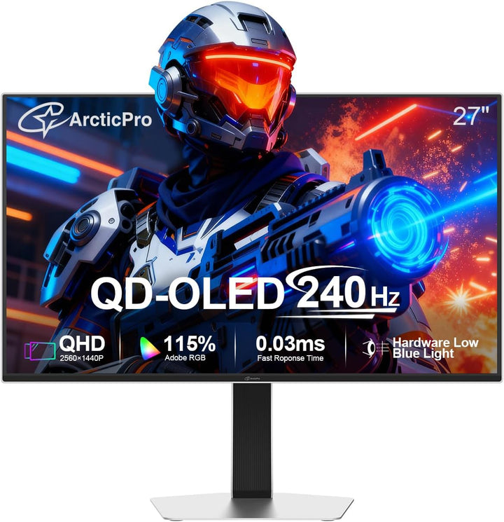 ArcticPro - Monitor de juegos QD-OLED de 27 pulgadas, 240Hz, 0.03ms...