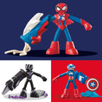 Play-Doh Marvel Hero Adventure Playset, 3 figuras de acción de Marvel con herramientas reutilizables, Black Panther, Capitán América y Spider-Man, juguetes de imaginación para niños y niñas