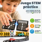 Juego de azulejos magnéticos con coches, bloques magnéticos para niños de 4