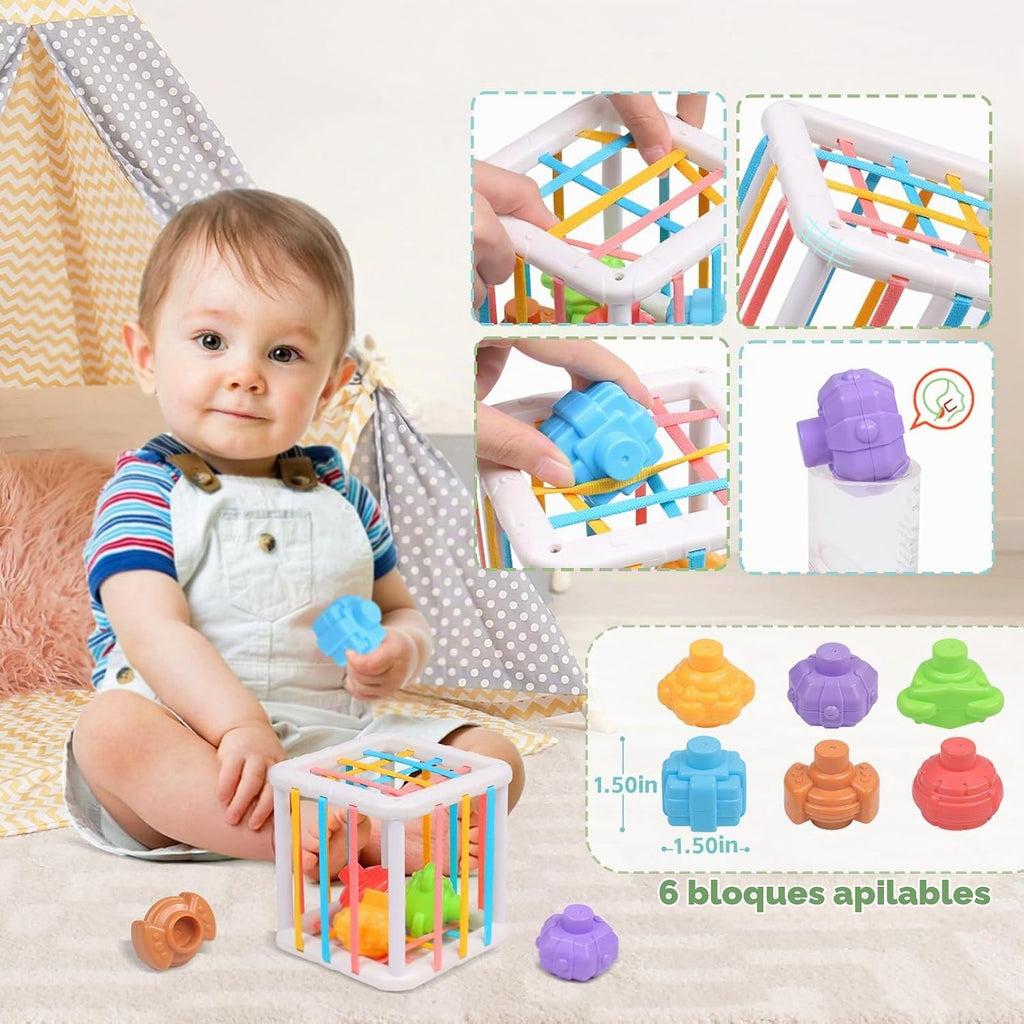 Juguetes Montessori 6 en 1 para bebés de 0-6-6-12 meses, regalos para bebés
