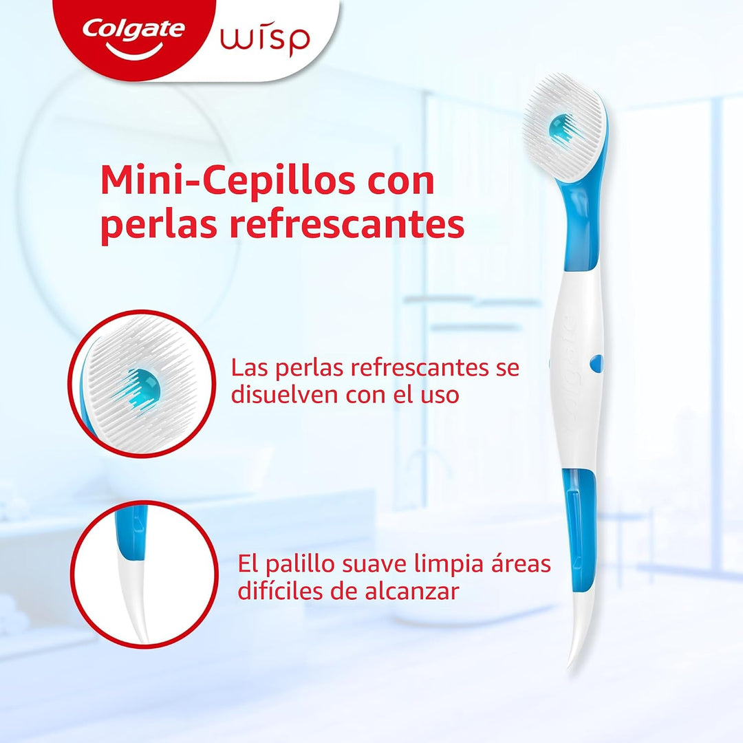 Colgate Max Fresh Wisp - Mini cepillos de dientes desechables de vi...