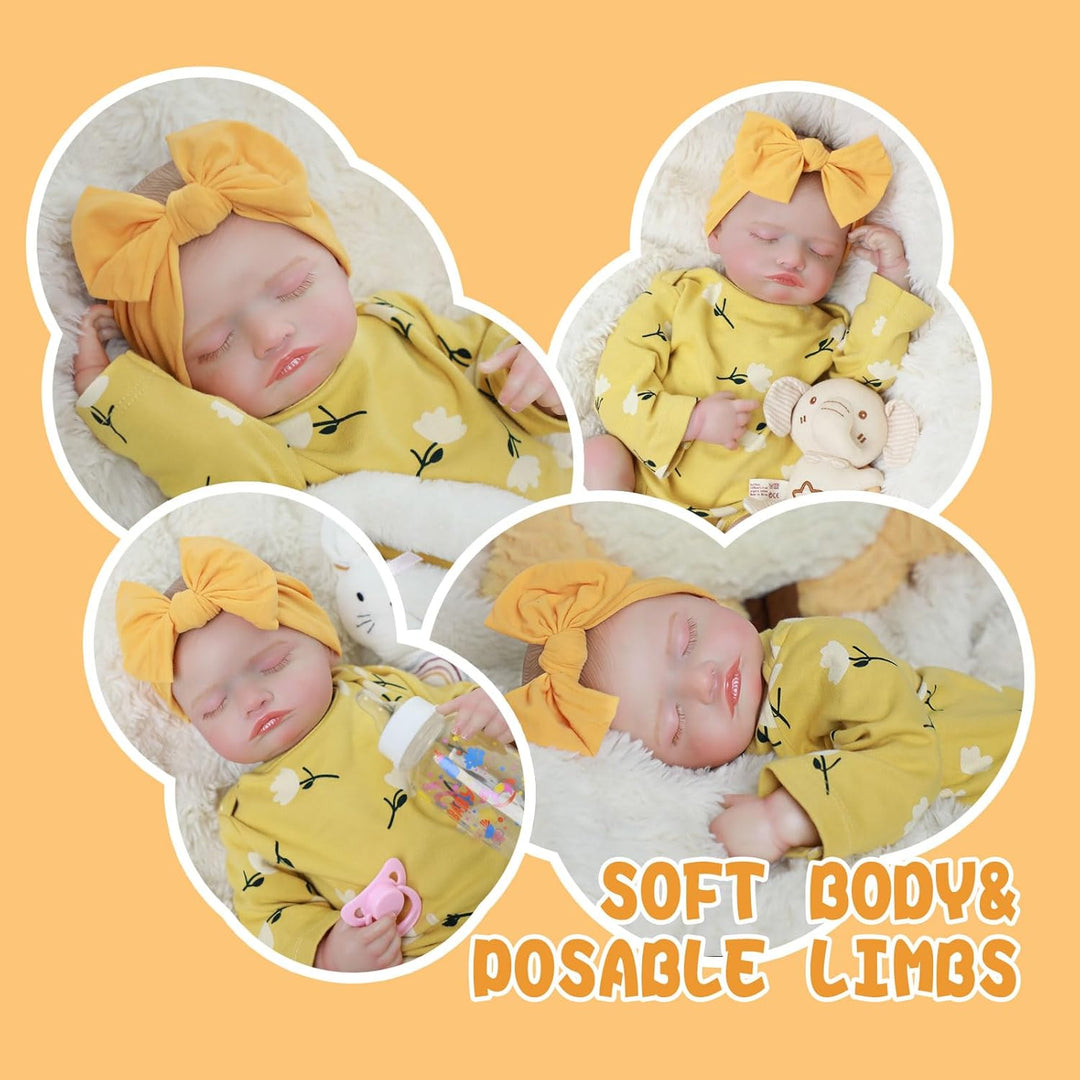 Babeviimt Muñecas de bebé Reborn - Muñeca de bebé recién nacido dur...