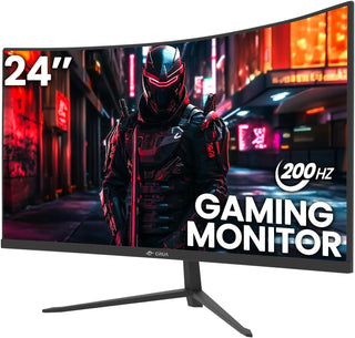 CRUA Monitor curvo para juegos FHD 1080P 200Hz de 24 pulgadas, Free...
