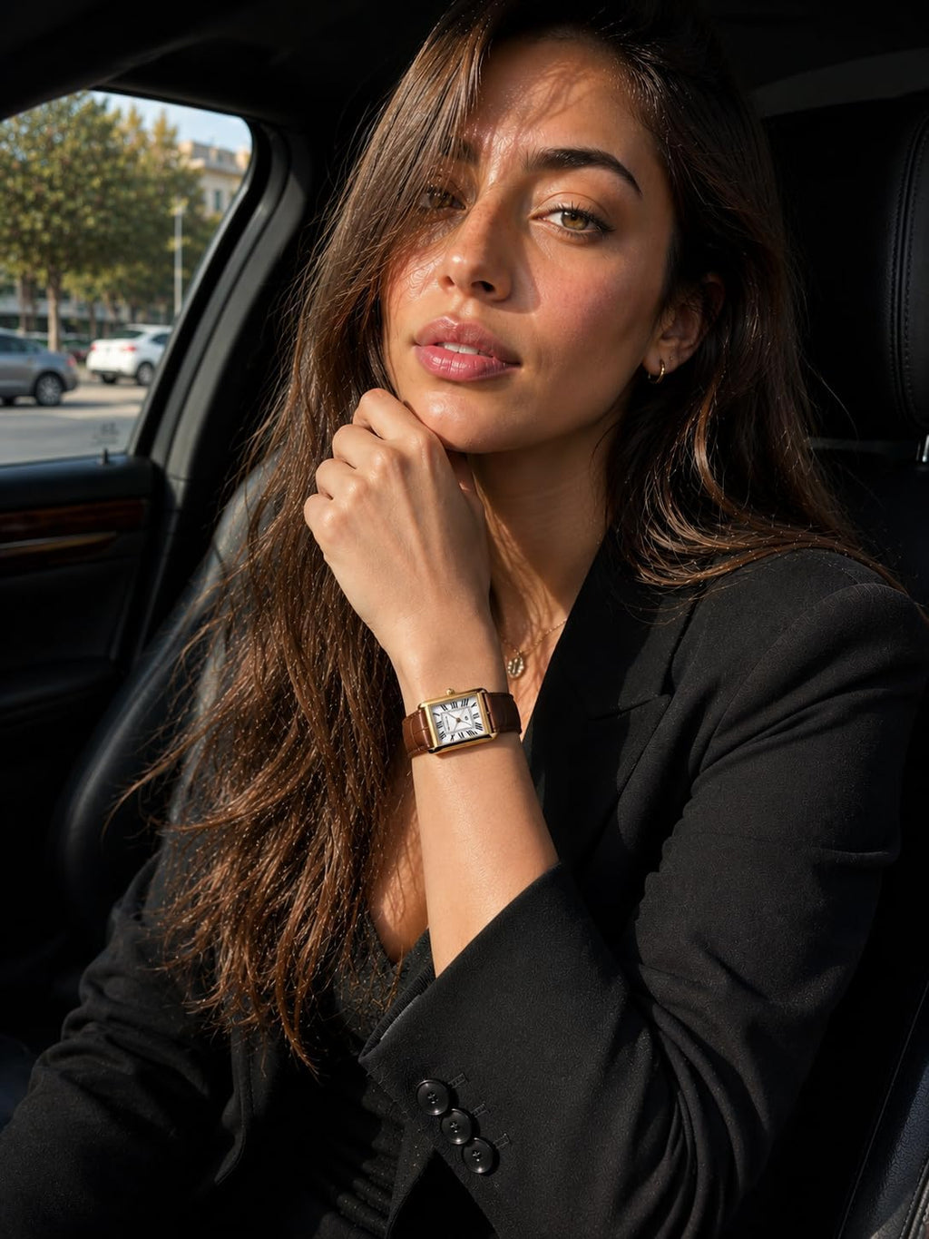 PIERRE RICHARDSON PR1092 Reloj para Mujer - Correa de Cuero, Movimiento de Cuarzo Japonés, Resistente al Agua 5ATM, Cristal de Zafiro Resistente a Arañazos