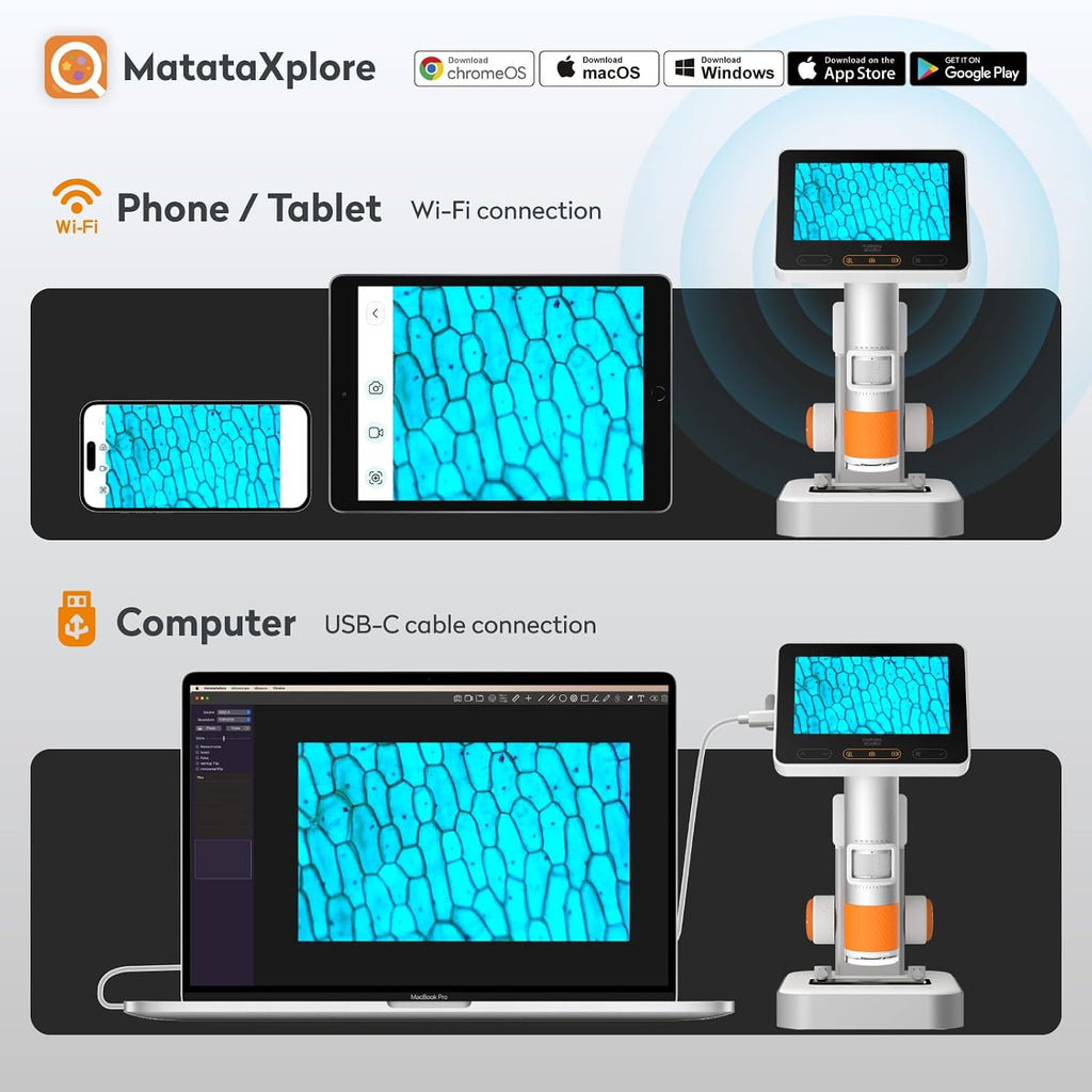 Microscopio para niños 8-12, miniscopio digital del PDA MX2-AS