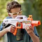 Nerf Ultra Select - Lanzador totalmente motorizado, disparo para distancia o precisión, incluye cargadores y dardos, juegos y juguetes al aire libre, lanzadores automáticos eléctricos de espuma de