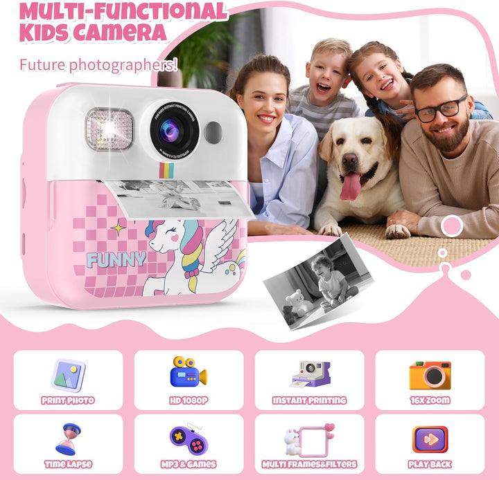 Cámara de impresión instantánea para niños, cámaras imprimibles par...