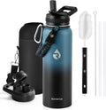 RAYMYLO Botella de agua aislada de 40 oz, acero inoxidable al vacío de