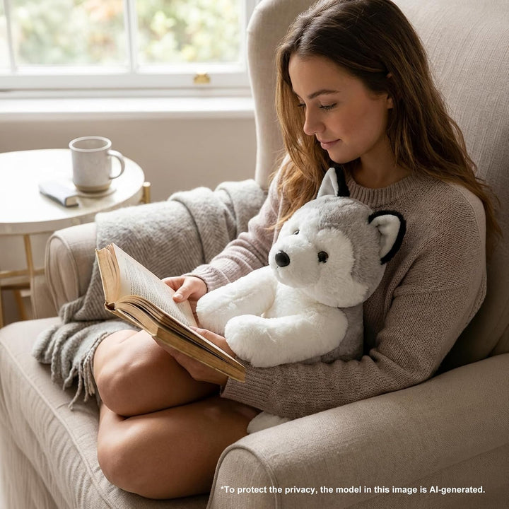 WEIGEDU Animales de peluche de Husky Siberiano, Perros de peluche s...