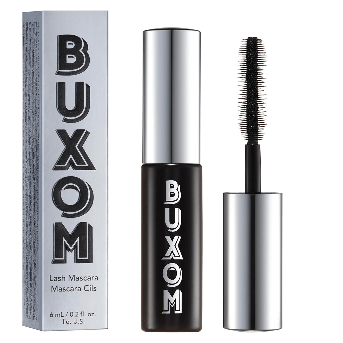 BUXOM Máscara voluminizadora de pestañas, negro más negro