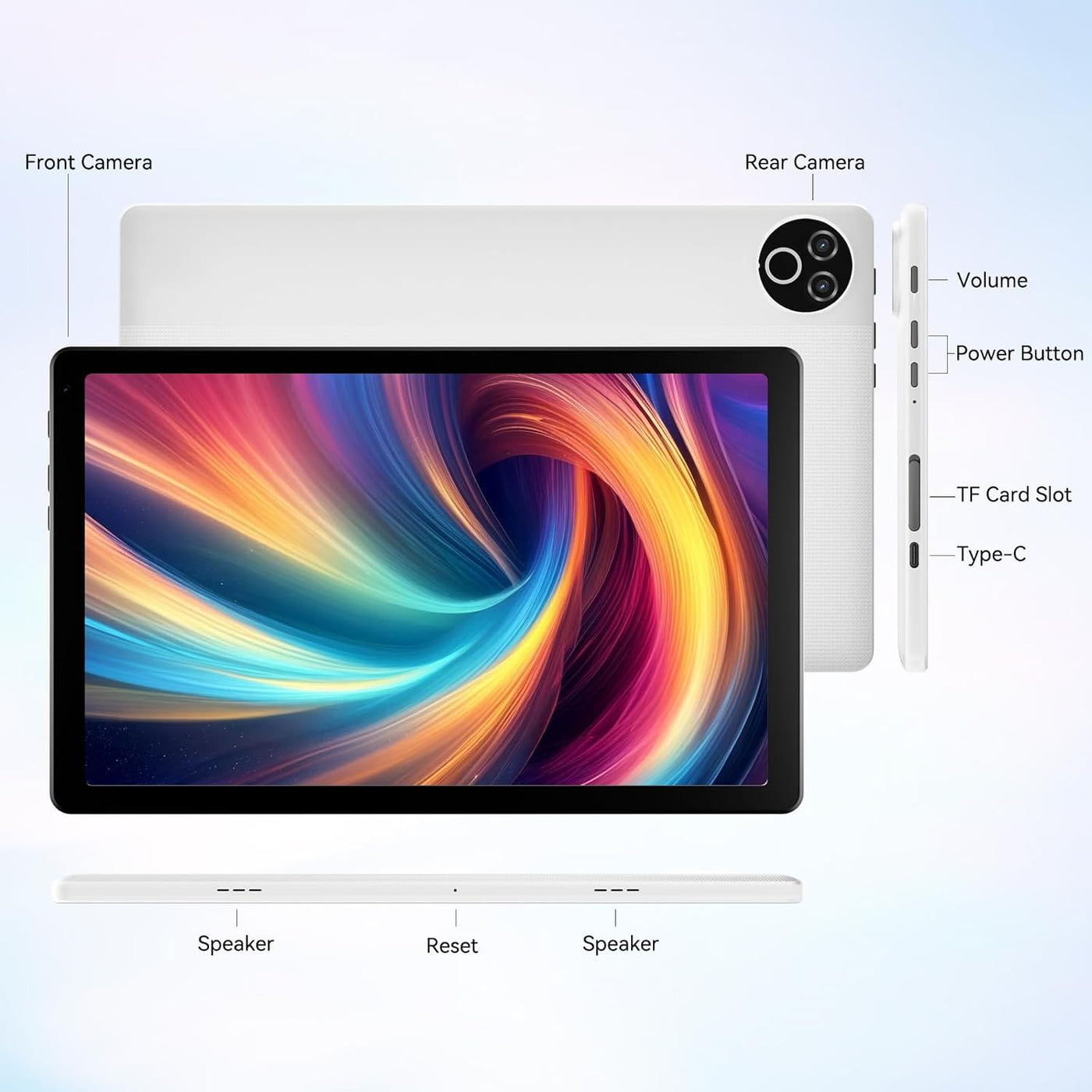 Tablet 10 pulgadas Android 15 OS GMS Tabletas certificadas PC 1.8 G...