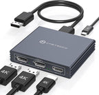 USB C a HDMI + DisplayPort Splitter 3 monitores con carga PD de 100 W Thunderbolt a HDMI DP Splitter 1 en 3 salidas Múltiples monitores Hub de pantalla extendida para convertidor compatible con