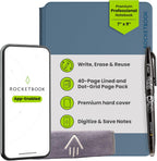 Rocketbook Pro Smart - Cuaderno reutilizable, ejecutivo, 7 x 9, azul