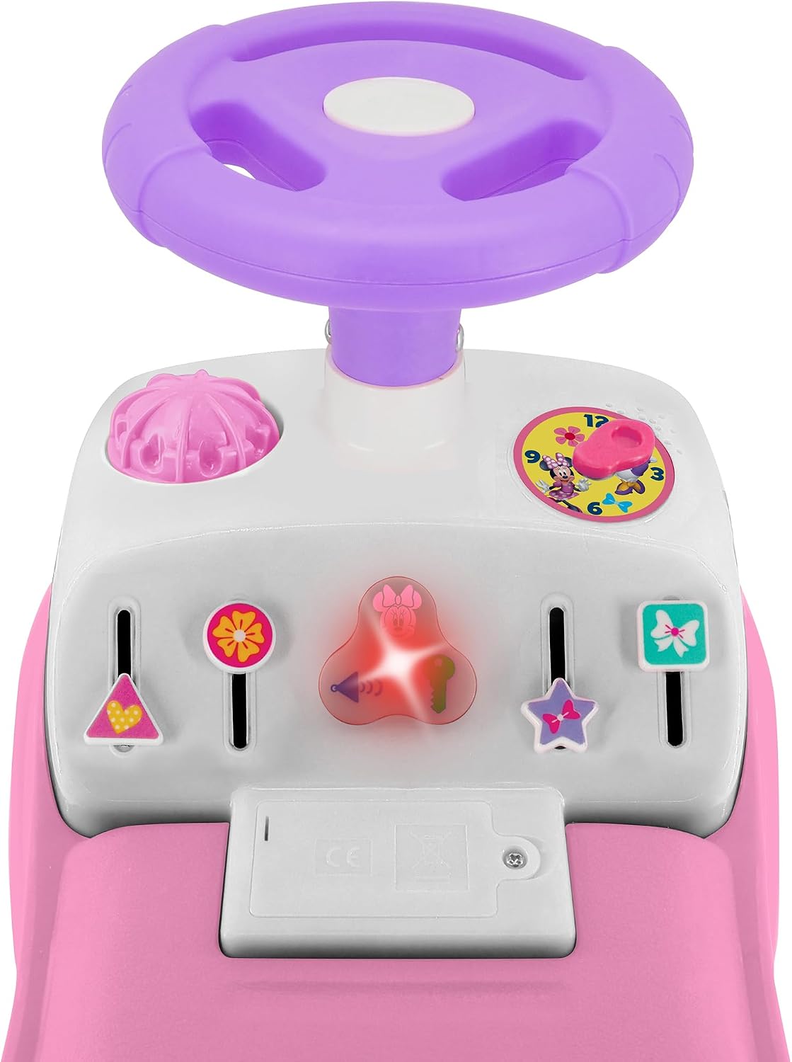 Kiddieland Disney Minnie Mouse Auto Para Jugar Con Luces y Sonidos, Para Empujar