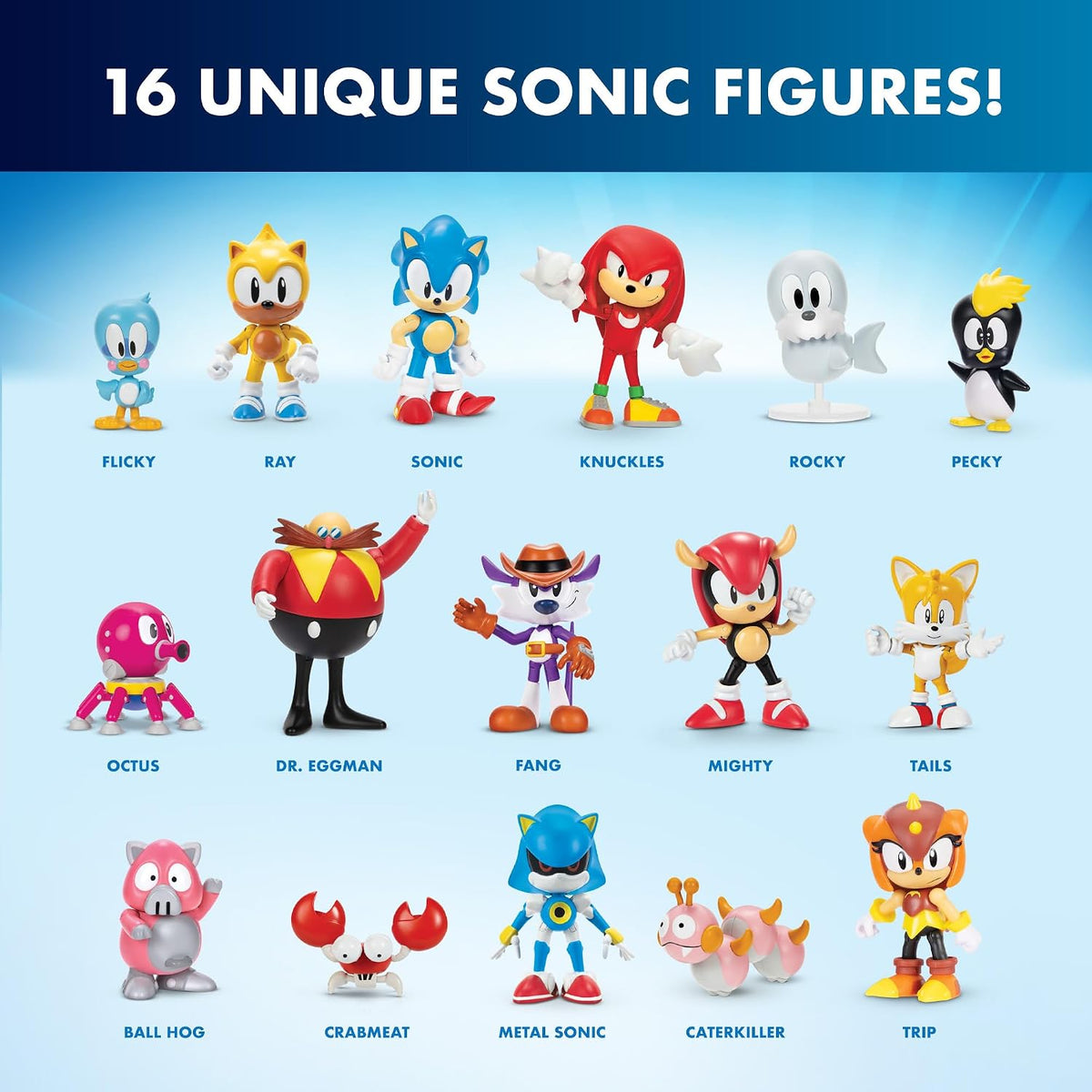 Sonic The Hedgehog Sonic Super Set 16 Pack Eggman+ Figura [Exclusivo de Amazon]