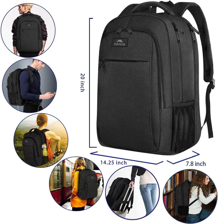 MATEIN Mochila de viaje extra grande, compatible con TSA, de 18.4 p...