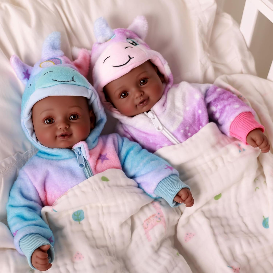 BABESIDE - Muñecas bebé negras gemelas, muñecas de bebé realistas d...