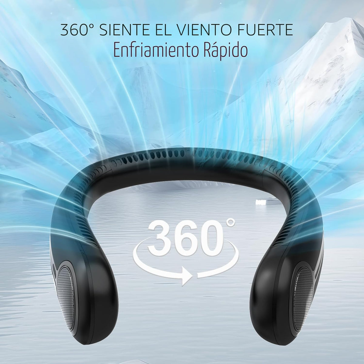 Ventilador de cuello portátil, manos libres, ventilador personal si...