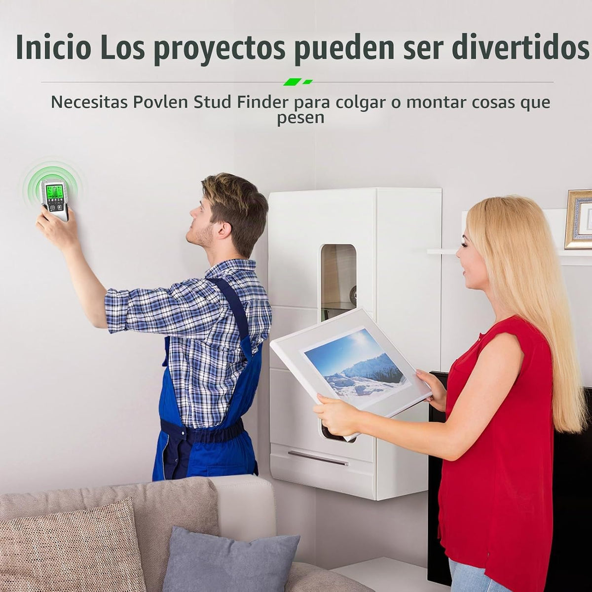 Detector de escáner de pared con buscador de pernos para madera, pernos