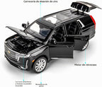 Modelo de automóvil a escala 1/32 compatible con Escalade SUV, vehículo de juguete fundido a presión, aleación de zinc con sonido y luz para adultos, niños y niñas, 3, 4, 5, 6, 7, 8, negro