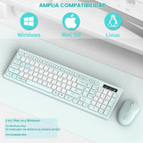 Combo de teclado y ratón inalámbrico silencioso, teclado inalámbric...