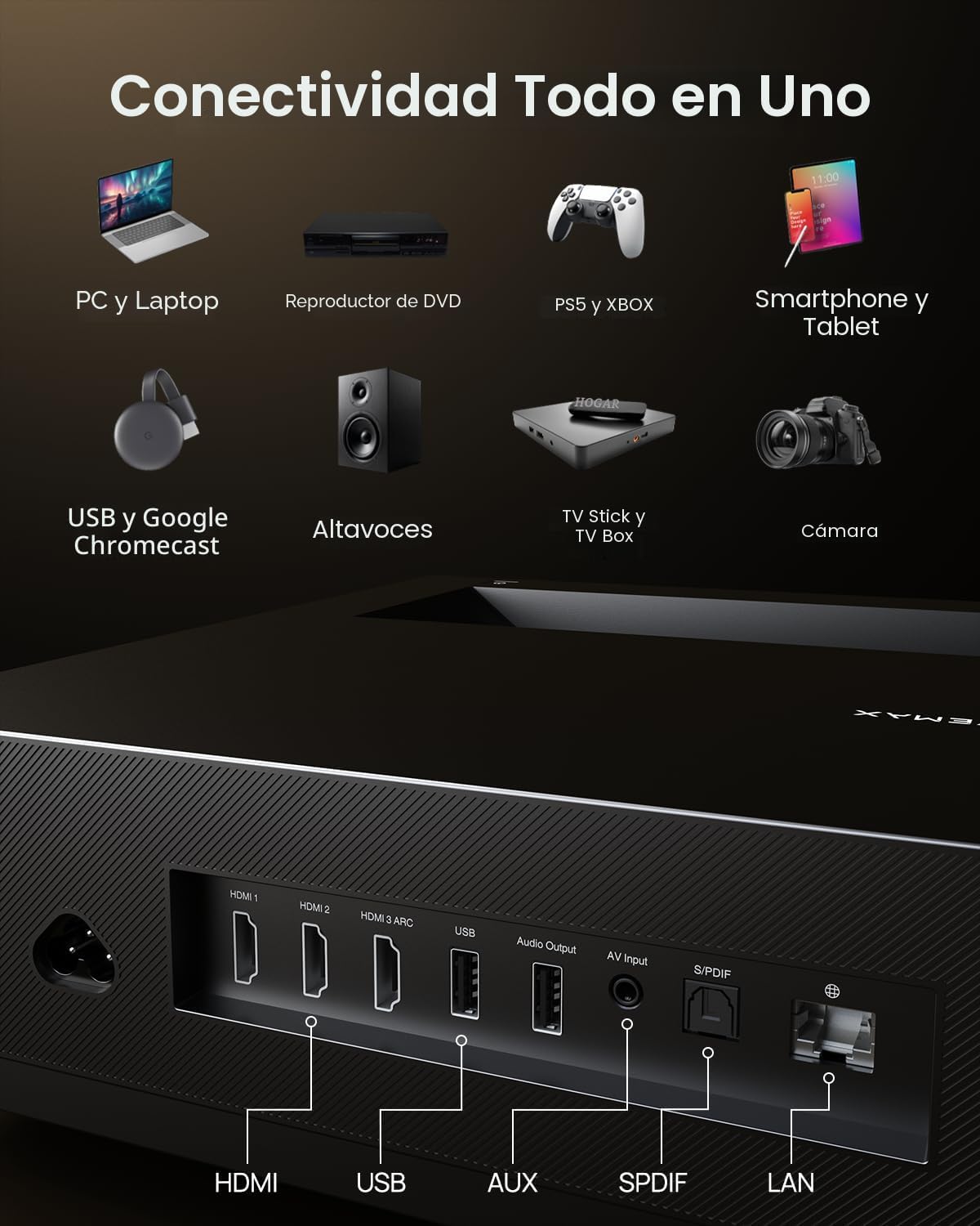 WEMAX Nova Pro Proyector de Tiro Ultra Corto 4K, TV Láser ALPD de 1...