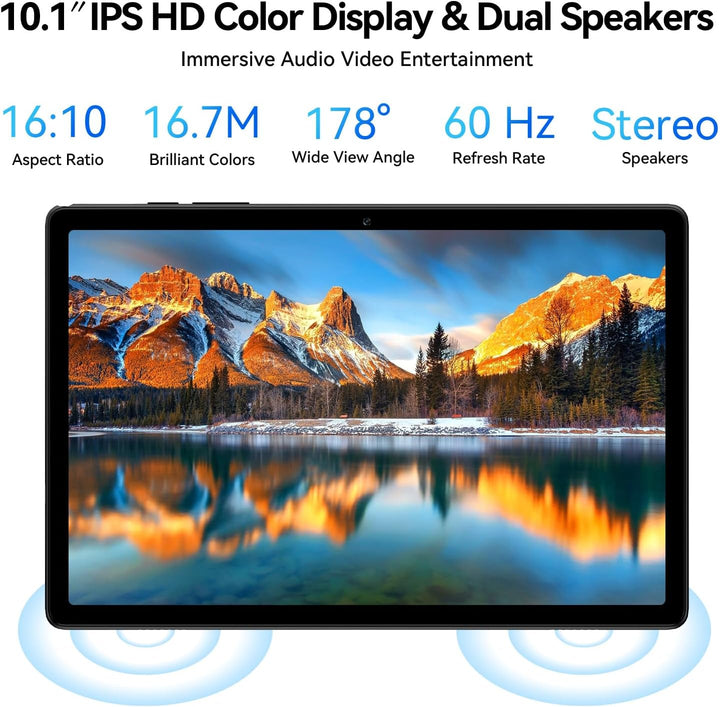 Topsand Tablet Android 15 de 10 pulgadas con ranura para tarjeta SI...