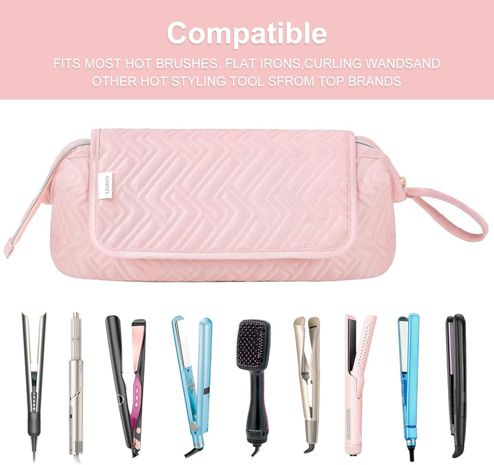 Leudes - Bolsa de viaje para herramientas de cabello con alfombrill...