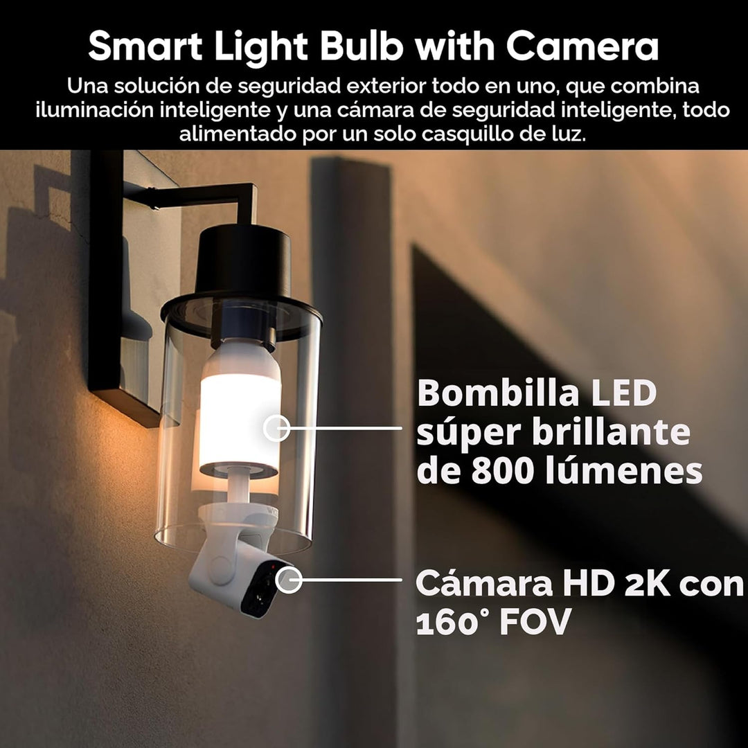 WYZE Cámara de Seguridad Bulb Cam, Cámara de Bombilla para Exterior...
