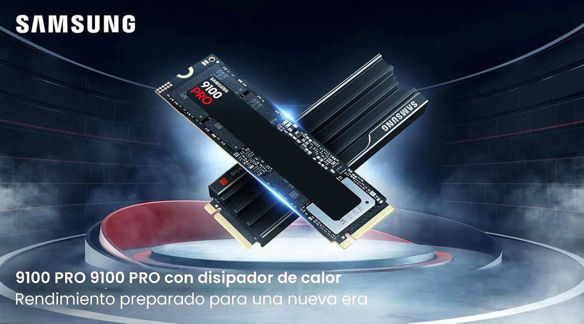 Samsung SSD 9100 PRO con disipador de calor de 2 TB, PCIe 5.0x4 M.2...