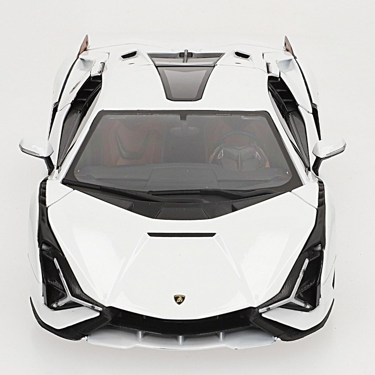 Bburago - Lamborghini Sian FKP 37, 1:18 escala de coche de metal a escala, blanco, 3+