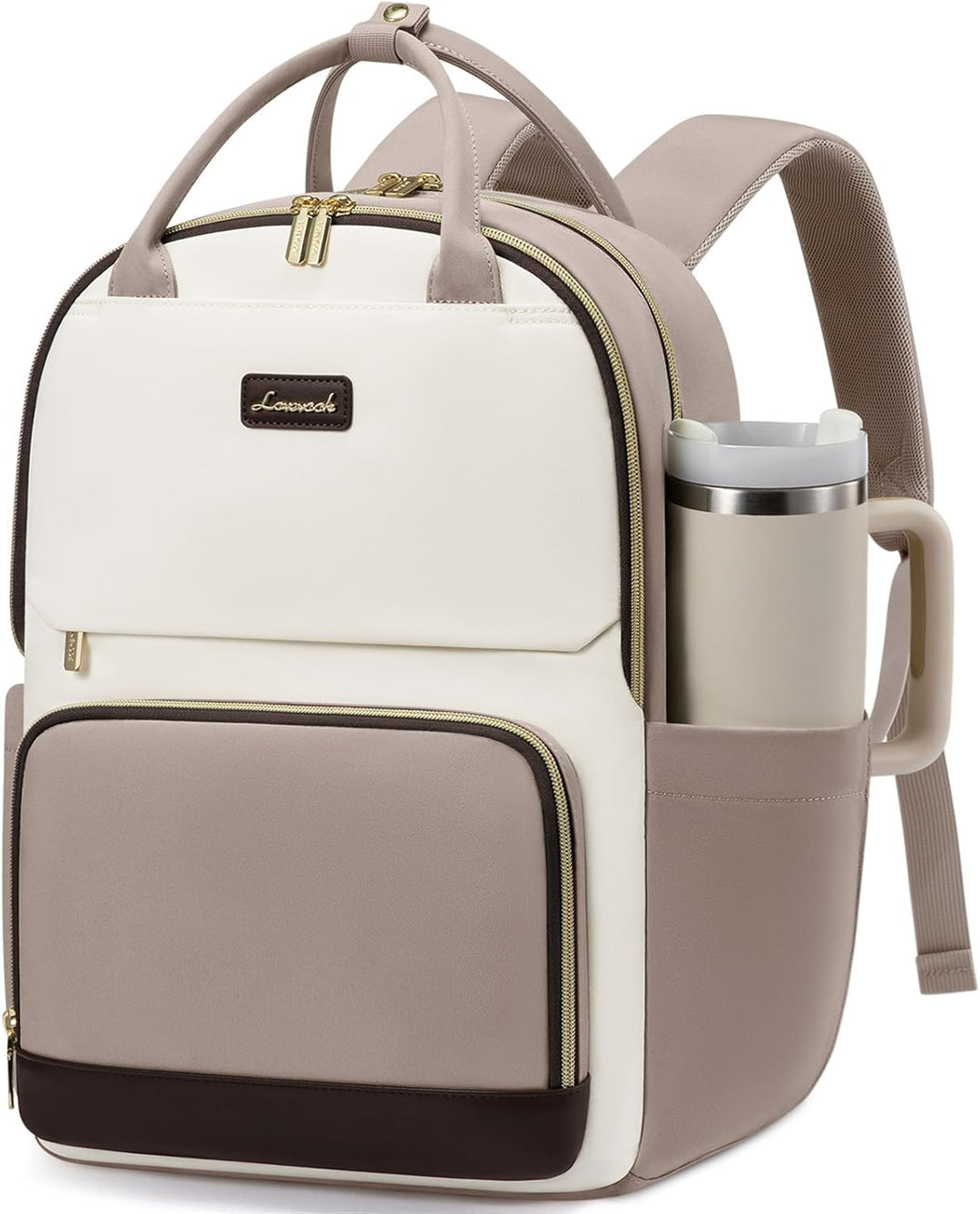 LOVEVOOK - Mochila para laptop para mujer con bolsillo portabotella...