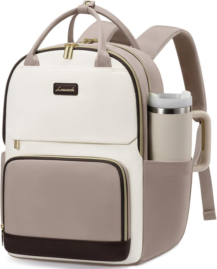 LOVEVOOK - Mochila para laptop para mujer con bolsillo portabotella...