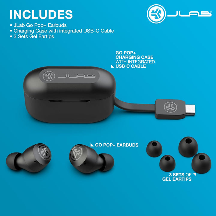 JLab Go Air Pop+ Auriculares Verdaderamente Inalámbricos, Auricular...