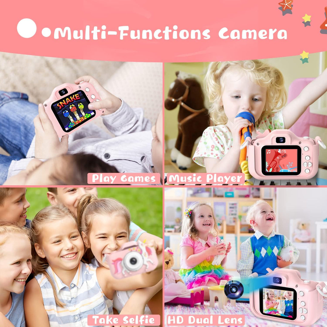 Dwfit Cámara de selfie mejorada para niños, regalos de cumpleaños d...