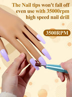 Mano de práctica para uñas acrílicas - Mano de práctica, 1 mano falsa con 200 puntas de uñas