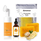 Kit de Lavado y Cuidado de Cúrcuma – Jabón de Cúrcuma para el Rostro, 5, 4PC Set (Turmeric)
