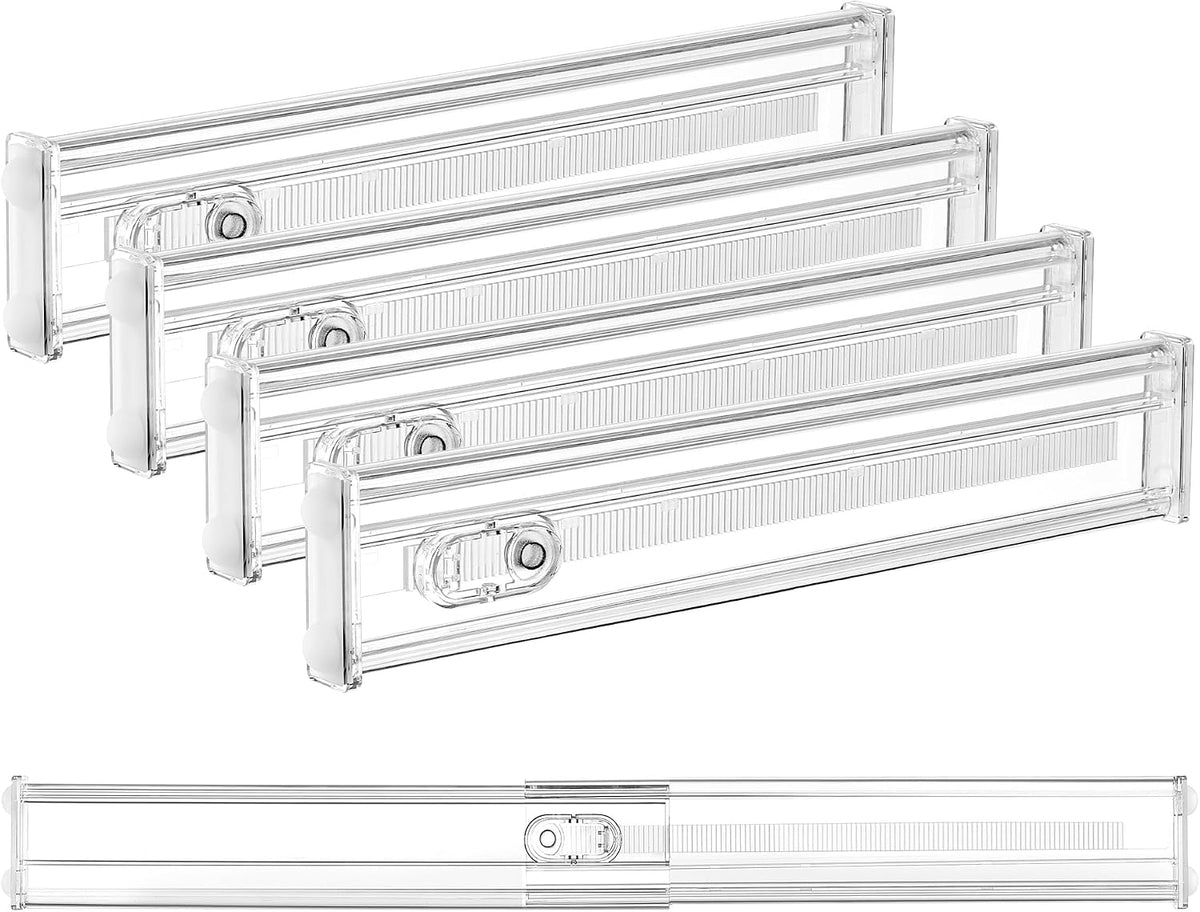 Vtopmart - Divisores de cajones cortos de 2.36 pulgadas de 12.8 a 22.3 pulgadas, expandibles, paquete de 8