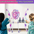 Pack de 2 Arco y Flecha para Niños, Arquería con Luz LED y Diana de Unicornio