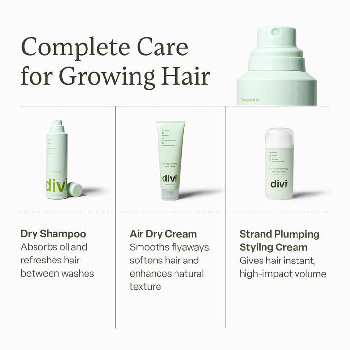 Divi Champú seco en aerosol para mujeres, formulado para absorber a...