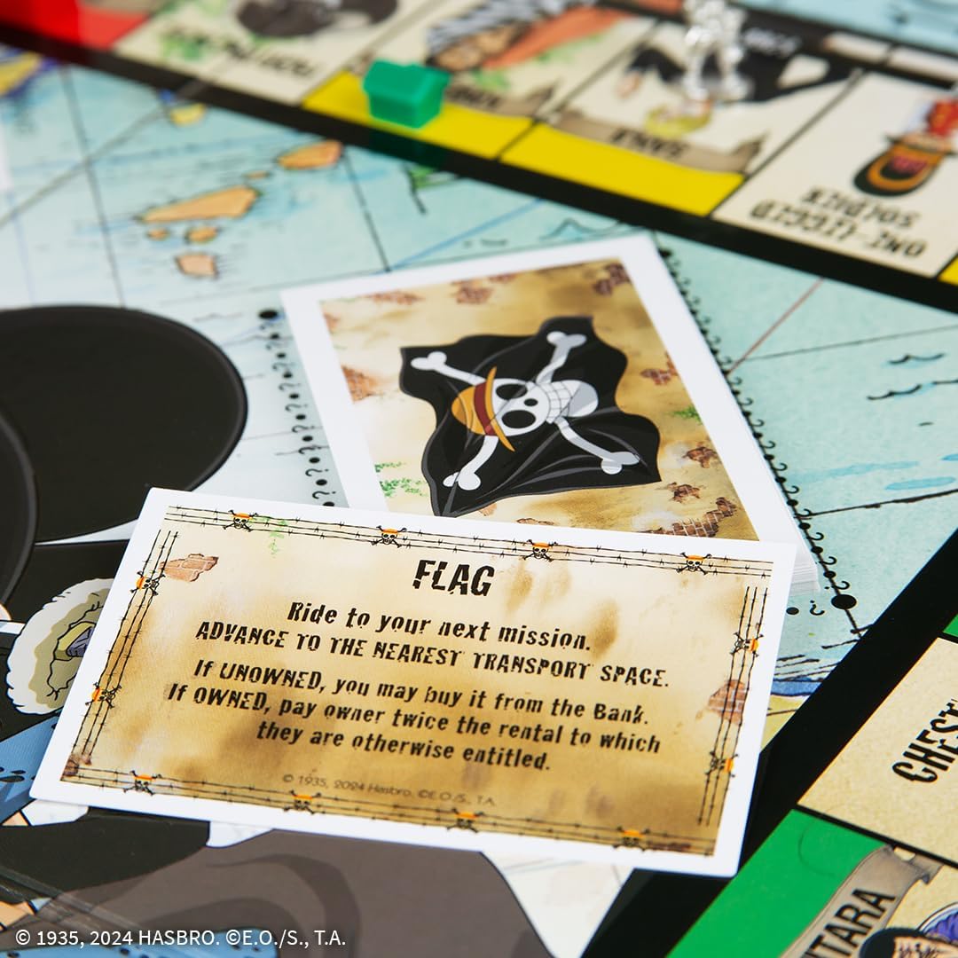 Monopoly: One Piece Edition - Juego de mesa | Compra, vende, intercambia con personajes populares de la serie Manga y Anime | Con 9 fichas en miniatura | Mercancía con licencia oficial y coleccionable