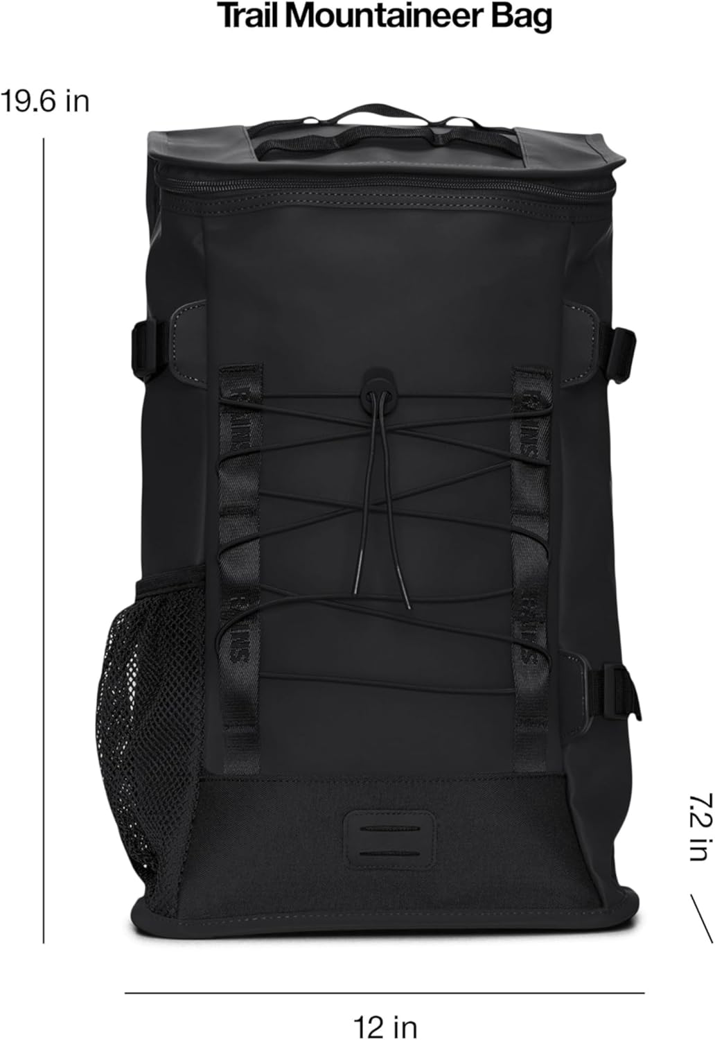 RAINS Trail Mountaineer Bag - Mochila negra impermeable para laptop...