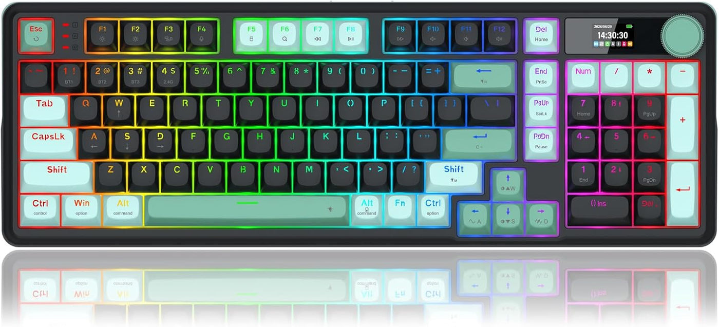 Redragon K768 PRO Teclado inalámbrico de 98 teclas para juegos, pan...