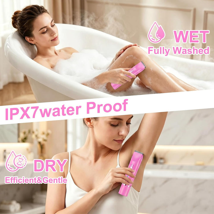 Debark Recortadora de bikini 2 en 1 para mujer, maquinilla de afeit...