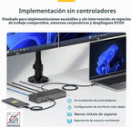 StarTech Dock USB-C Dual 4K 60Hz DisplayPort sin controladores, 100W, GbE, BYOD