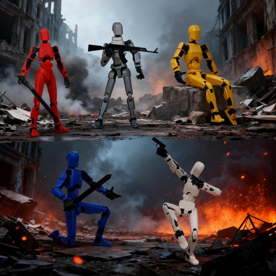 Juego de 4 figuras de acción Dummy13 (ensamblaje completado), figur...