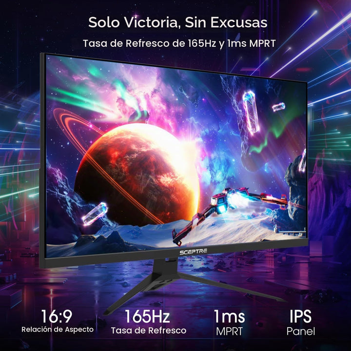Sceptre Monitor para juegos IPS de 24 pulgadas, 165 Hz, 144 Hz, Ful...