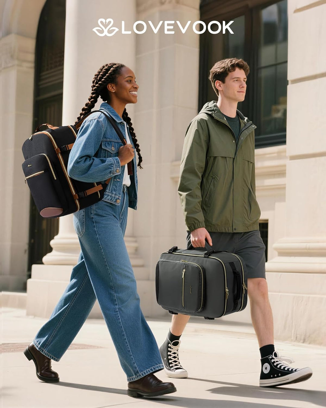 LOVEVOOK Mochila de viaje para llevar en cabina