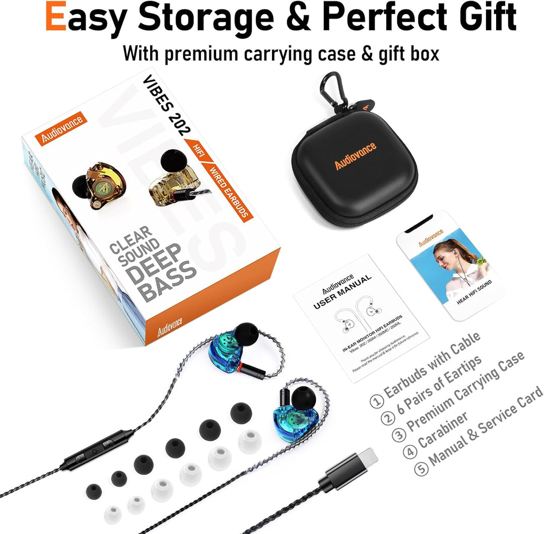 Vibes - Auriculares con cable de 6.8 fl oz, auriculares de alta fid...